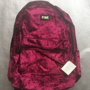 Victoria’s Secret Pink Velvet Backpack 💕
